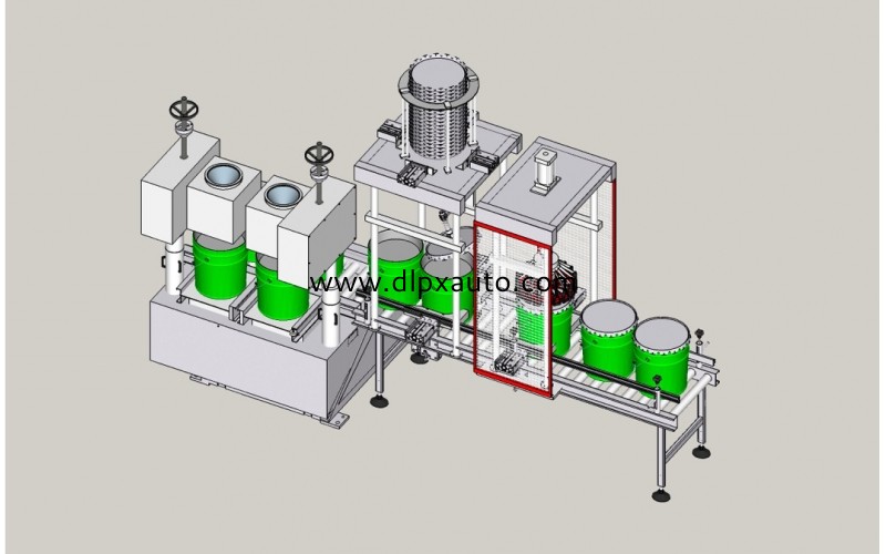 2頭真石漆、彩石漆灌裝機(jī)