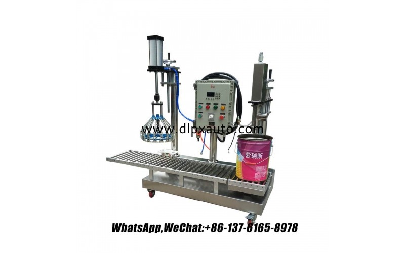 GZM-25H 自動桶裝機(jī)，帶皇冠蓋，觸摸屏，化學(xué)溶劑防爆