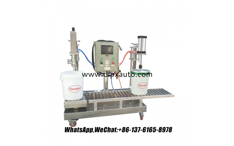 半自動 5L 至 25L 灌裝機 -完美的油漆、膠水、涂料、發(fā)動機油、潤滑劑、洗滌劑和農(nóng)藥
